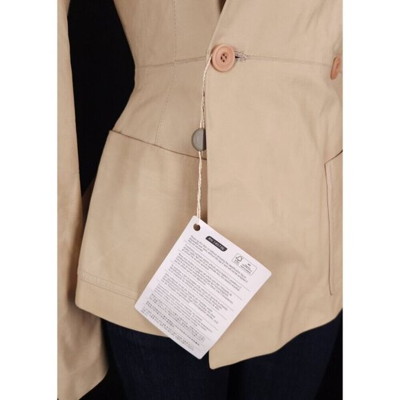 Rick Owens Calf Leather Blazer Jacket Size 40 US 6 Slim Womens Beige $2160 - Picture 9 of 12